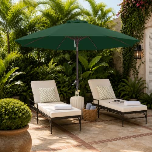 Image of ABCCANOPY 10FT Patio Umbrella Outdoor 8 Ribs Table Umbrella(Forest Green)