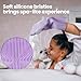 DELOMO Pet Grooming Gloves 1 Pair: Soft and Gentle Silicone Dog Washing Gloves - Bathing Scrubber Brush Mitt Grooming Shedding Fur Removal Massage for Dogs/Cats/Horse, Purple