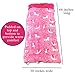 Kids Sleeping Bag with Pillow Pocket - Unicorn Glow In The Dark Boys and Girls Sleeping Bag for Kids - Large & Soft Toddler Sleeping Bags for Girls and Boy, Plush Toddler Nap Mat Gifts for Sleep Overs