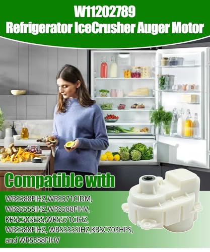 Image of W11202789 W11117906 Refrigerator Ice Dispenser Auger Motor OEM Parts | Fit for Whirlpool Kenmore Maytag KitchenAid Jenn-Air Amana Replaces W10225313 WPW10225313 AP6327333 PS12349163