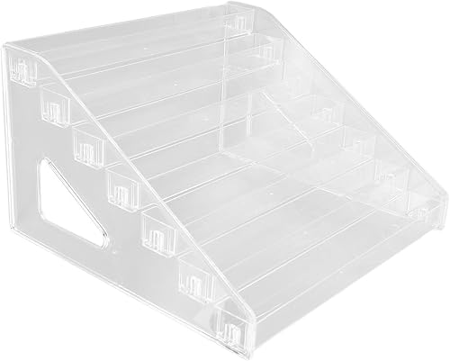 Fafeicy Acrylic Cosmetic Storage Organizer 7 Tier Transparent Makeup Display Shelf for Bathroom Bedroom Vanity Countertop Organization