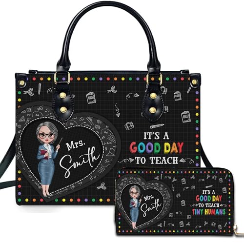 Bolso personalizado de cuero para docente