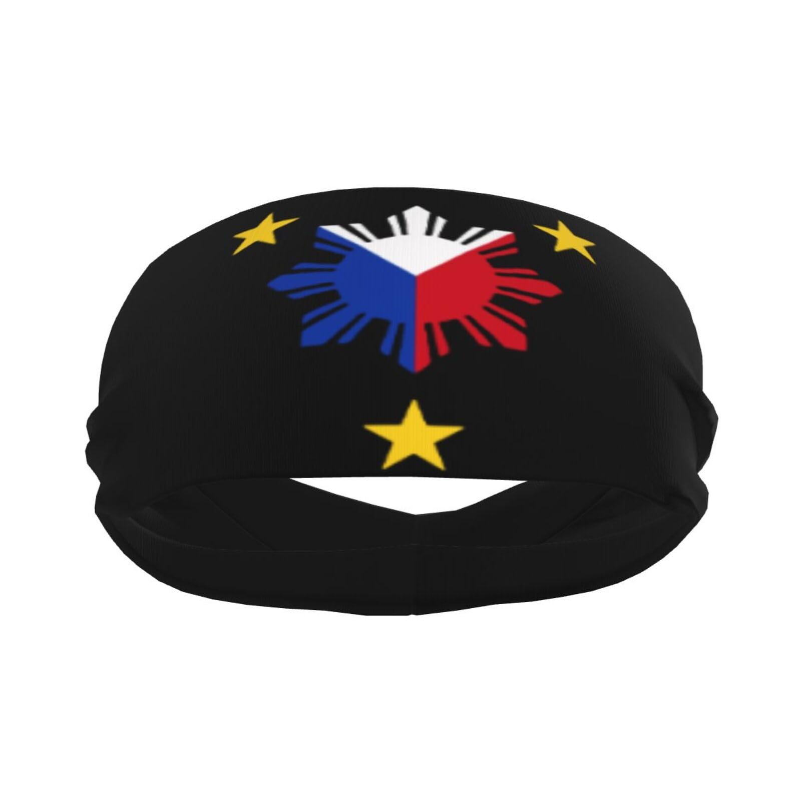 Philippines Headbands for Hiking Running Cycling Philippines Flag Headbands Sweatbands Filipinos Wide Head Bands
