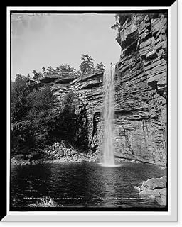 Historic Framed Print, Awosting Falls, Lake Minnewaska, N.Y., 17-7/8" x 21-7/8"