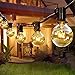 Lichterkette Außen Strom G40 9.5M Lichterkette, 30+3 Lichterkette Glühbirnen E12 /Strombetrieben/IP44 Wasserdicht, Lichterkette Außen für Garten, Bäume, Terrasse, Weihnachten, Hochzeiten, Partys