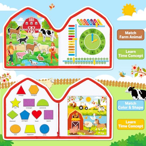 image for ABERLLS Toddler Busy Board Montessori Toys for 1 2 3 Year Old, Boys Gi