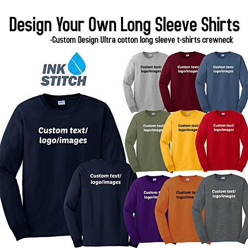INK STITCH Unisex Ultra Cotton Custom Design Your Own Long Sleeve T-Shirt (Multi Colors)4