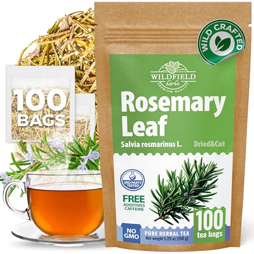 Image of 100 Bags Rosemary Tea Herbal Tea (Salvia Rosmarinus) - 100 Count 1.5g Bags Rosemary Herb Te De Romero