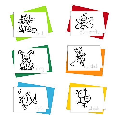 Cartes de coloriage Little Buddies enfants pour accompagner tous vos cadeaux