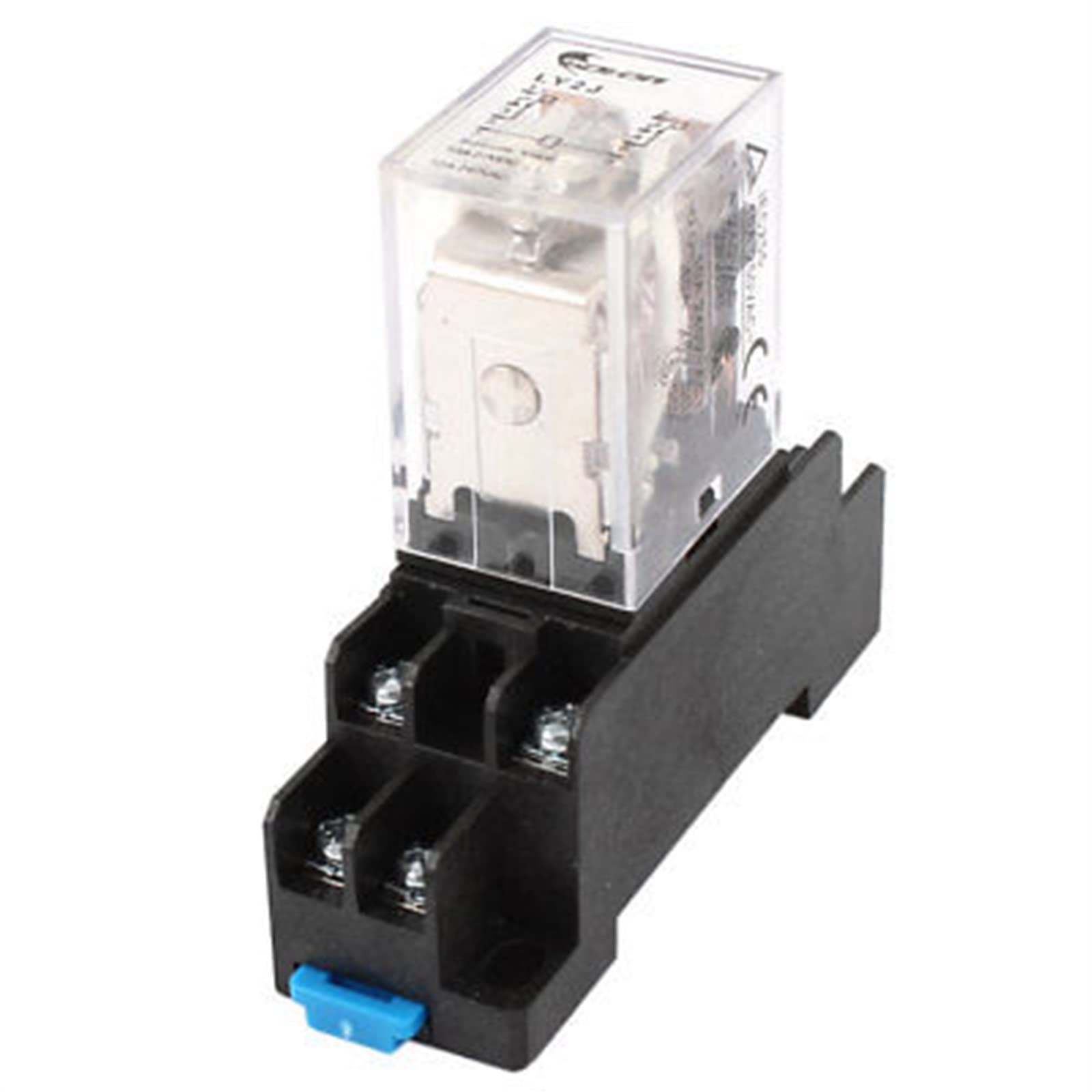 WEUSANXPL 5PCS 35mm DIN Rail DPDT 8 Pins General Purpose Power Relay AC 24V Coil w Socket