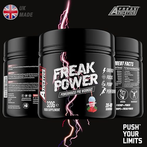 Freak Power Pre Workout 320g Pre Workout Powder (Strawberry Slush) - Image 4