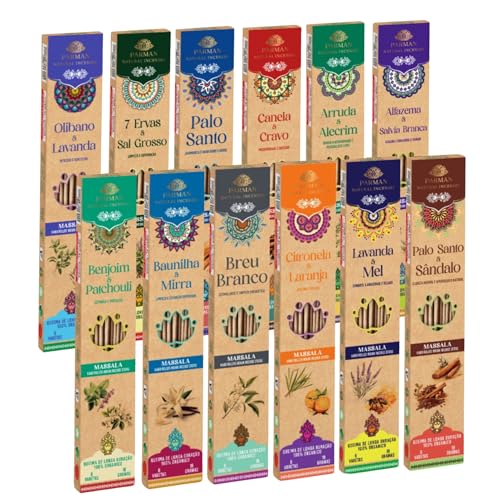 INCENSO COLLECTION ORGANICO MASSALA PARMAN 18GR BOX 12 CAIXAS COM...