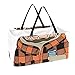 Bolsa de comestibles reutilizable grande, resistente bolsa de compras con parte inferior reforzada y asa (estampado de perro de perro)