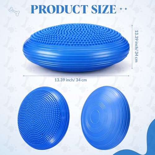 Shappy 2 Pcs Dog Balance Disc Cushion 14" with Pump Exercise Equipment Rehab Exercise Strength Endurance Conditioning Agility Flexibility Stability Rehabilitation Physical Training Workout(Dark Blue) by Shappy - Image 3