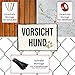 Vorsicht Hund Vintage Schild 20x30cm aus stabiler Hartschaumplatte in 3mm Stärke - mit UV-Schutz und witterungsbeständig