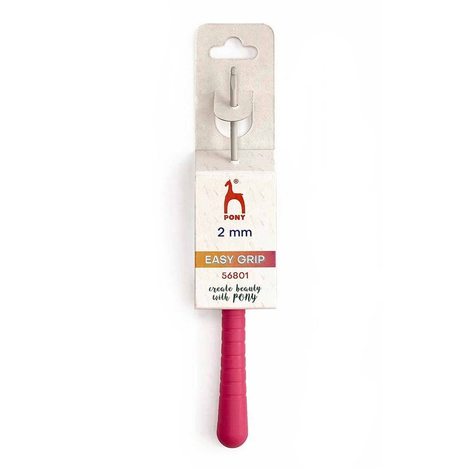 Pony Crochet Hook: Easy Grip Handle with Finger Flat: 14cm x 2.00mm