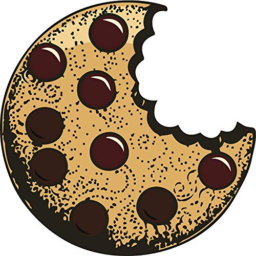 Magnet Bitten Delicious Chocolate CHIP Cookie Brown Black White Magnetic Vinyl Magnet Bumper Sticker Two in One Pack (4 Inches Wide)