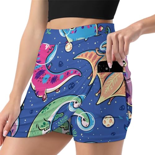 Mini jupe de course athlétique femme skort sport avec poche et short
