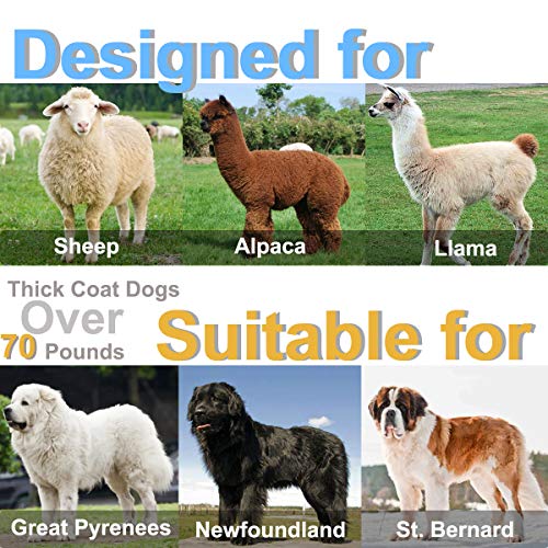 TAKEKIT Sheep Shears Professional Electric Animal Grooming Clippers for Sheep Alpacas Llamas and Large Thick Coat Animals, 6 Speeds Heavy Duty Farm Livestock Haircut Trimmer, 380W - Thumbnail 4