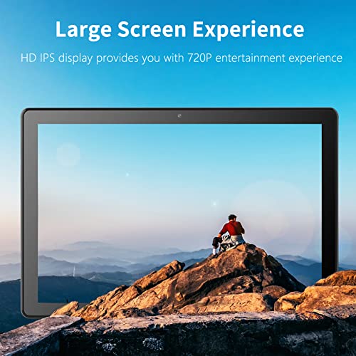 Image of PRITOM 2026 Android 16 Tablet 10 inch, 64GB, 1TB Expandable, 1280 * 800 HD IPS Display, Quad-Core Processor, 6000mAh, Bluetooth, with Black Case (Black)
