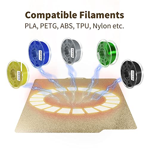 Image of IdeaFormer-3D Double Sided Textured PEI Spring Steel Build Plate 257x257mm, Flexible PEI Print Bed PEI Sheet for Bambu Lab X1 /X1C /P1P /P1S /P2S /A1 3D Printer