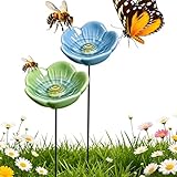 2 Stück Blüte Bienentränke Für Den Garten, Insektentränke Bienenbar Wassertränke Mit Stecker Kreative Blüte Gartenstecker Garten Geschenk Futternapf Für Honig, Spenders