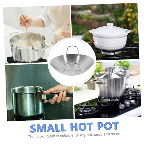 Wok grande de acero inoxidable con tapa y doble asa miniatura 7