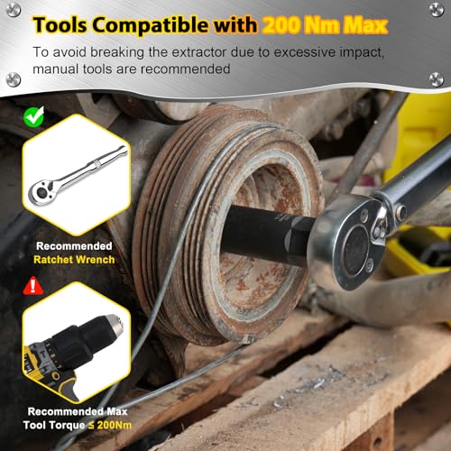 Image of TOPEC 10PCS Deep Lug Nut Remover Heavy Duty, 1 /2 inch Drive Impact Wheel Lock Removal Kit, Spiral Type Lug Nut Removal Tool for Removing Stripped, Broken, Damaged, Rounded Bolts, Nuts & Screws