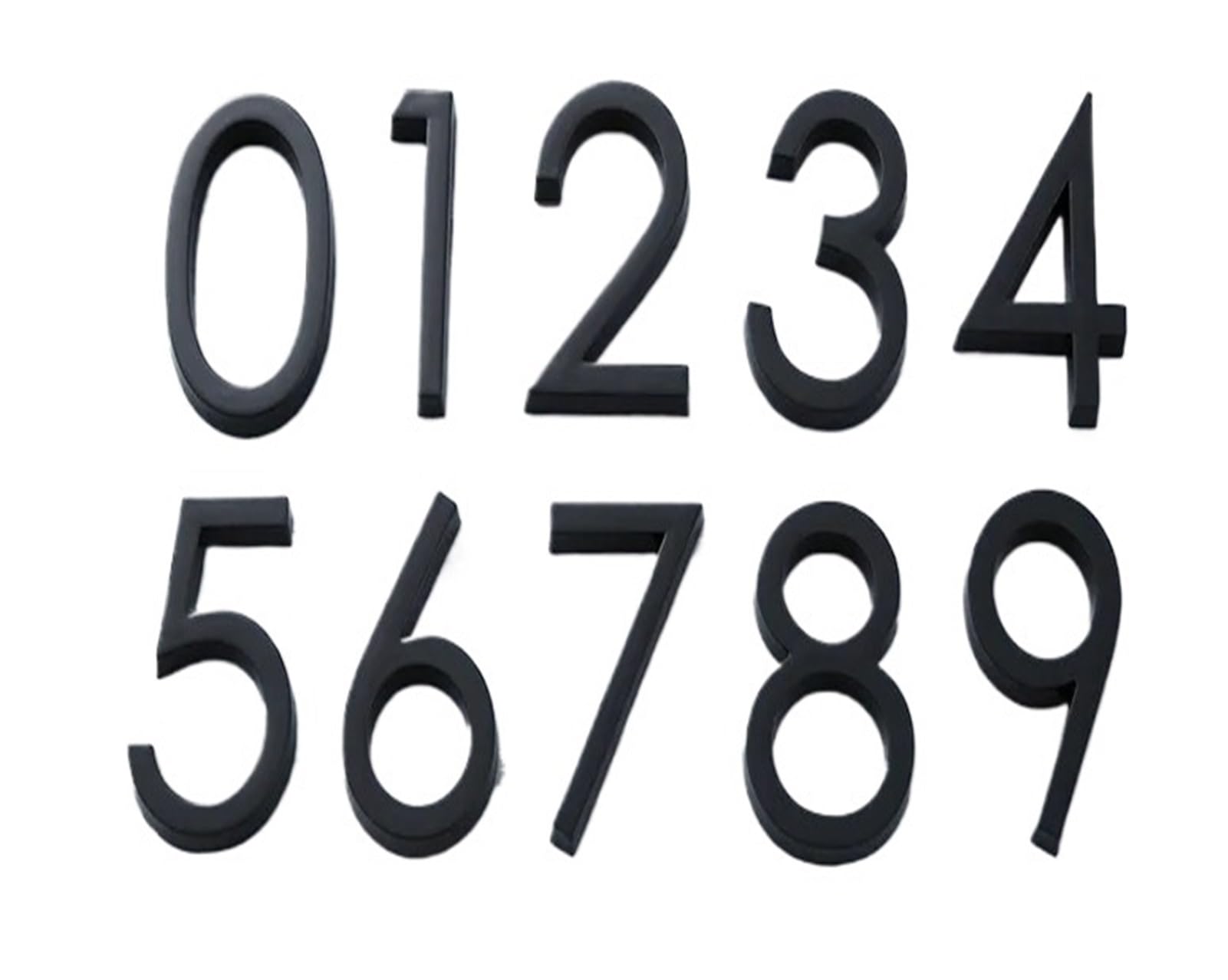 BUUV 6CM 3D House Number Door Number Plate Home Number Street Mailbox Number Stickers Numbers Flat Number Hotel Number Outdoor Door(Black,Number 3)