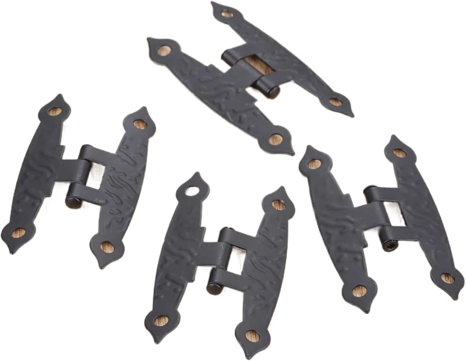 家具キャビネットドア 65&times;33mm ヒンジ 4穴 ヴィンテージ オールドHネジ 10個