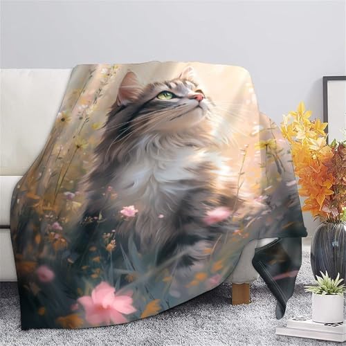 Jeté de canapé fleurs 3D plaid microfibre 150x200cm couverture - 5