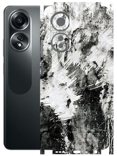 Image of AtOdds - Full Body Back Screen Guard Protector Film - Lamination Wrap Skin Sticker Compatible with Oppo A58 (4G) | Scratchproof Matte Finish (Messed)