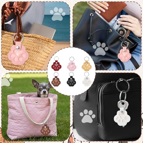 6 Stück Schlüsselanhänger für Tierhaare Tierhaar Erinnerung Personalisierte Aufbewahrungsbox Tierhaare Katze Pfote Keychain Schlüsselring Haustier Gedenk Kreatives Gedenkgeschenk für Tierliebhaber