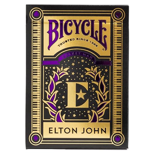 Image of Bicycle Elton John - 54 Playing Cards - Iconic Game - Magic /Magic Card, Yellow