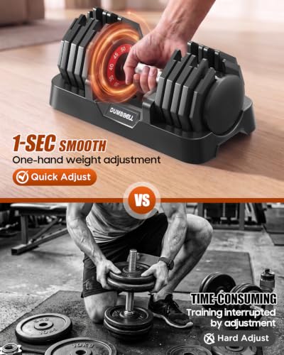 Image of Adjustable Dumbbells Set of 2 for Home Gym Fitness Free Weights Set