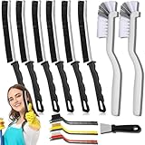 Crevice Cleaning Brush, Multi-Purpose Hard Bristle Brushes for Deep Cleaning Kitchen, Bathroom, Grout, Sink, Cup, Teapot, Bottle, Blender, Corners, Tight Spaces & More 12pcs