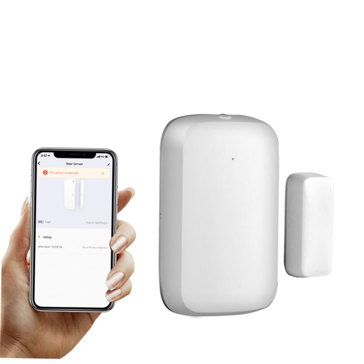 Gadpiparty 2juegos Sensor De Puerta Inteligente Detector De Alerta Para Batería De Duración Notificación De Apertura Cierre Compatible Ventanas y Armarios