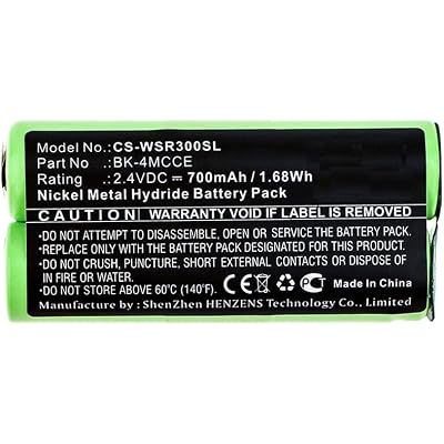 Shaver Rechargeable Replacement Battery for Waterpik Sensonic Plus SR-3000 BK-4MCCE