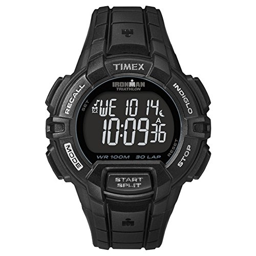 Timex - T5K793 - Ironman 30 Lap Rugged - Montre Homme - Quartz Digital - Cadran LCD - Bracelet Résine Noir