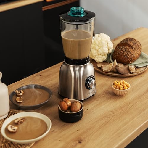 Cecotec Standmixer Power Black Titanium 1800MAX Blend It, 1800 W maximale Leistung, 5 Geschwindigkeiten, 6 Klingen aus Edelstahl, Ice-Crush-Funktion, Turbo- und Smoothie-Funktion, AutoClean-Funktion – Bild 5