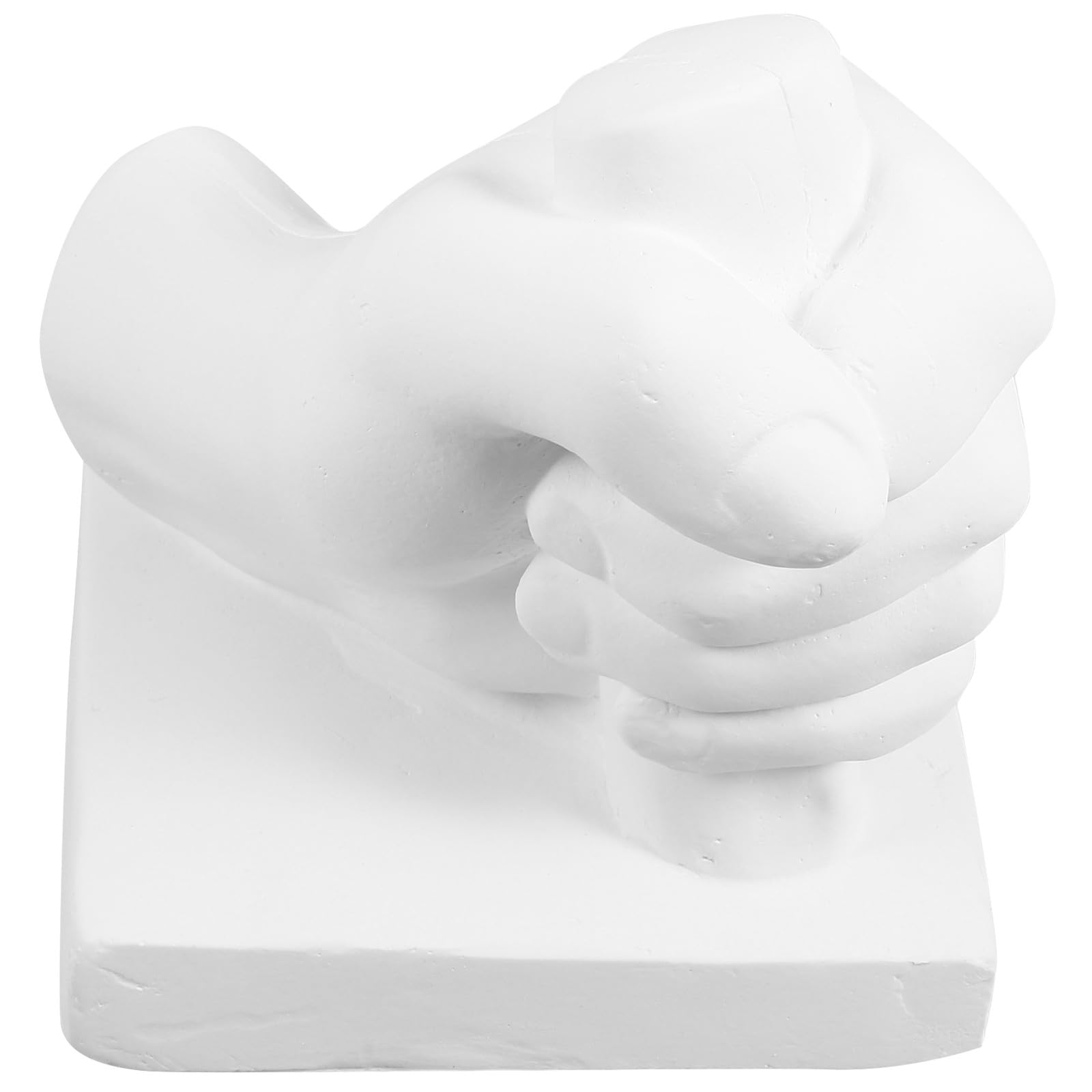 Outil pédagogique de dessin de formes et modèle main en plâtre d'art