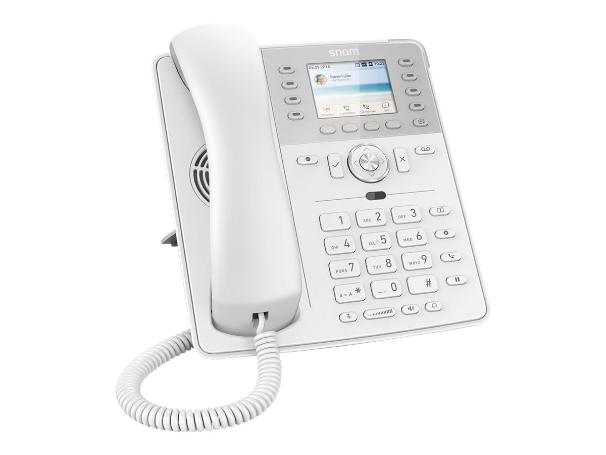 Snom D735 Téléphone Fixe VoIP Blanc, Écran TFT 2,8", 32 Touches, Gigabit
