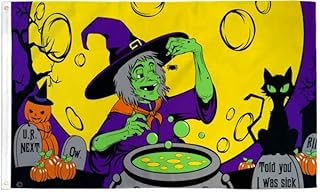 Halloween Witch's Brew Flag 3x5ft Polyester Flag - Celebrate Fall & Halloween - For Parties, Outdoor Decor, Haunted Houses, Theme Parks, Fairs Etc! - Buy now