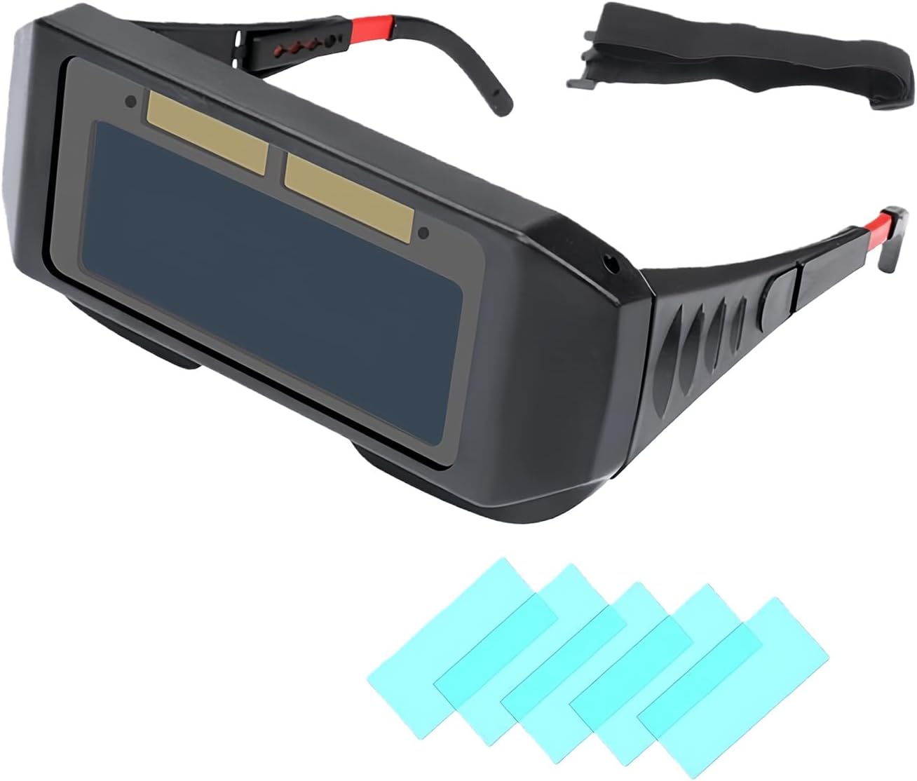 Full Spectrum Shielding Welding Goggles with Auto Adjusting Lens and Flexible Frame for Cutting Tasks Adjustable Welding Goggles