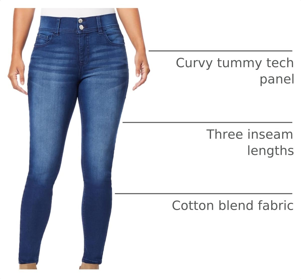 Angels Forever Young Women's Curvy Skinny Jeans image 4