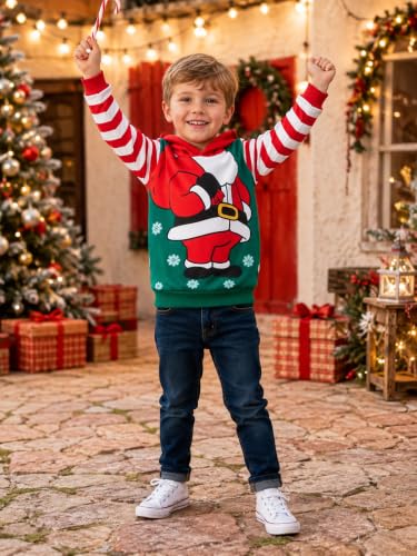 Image of Akyzic Baby Boys Dinosaurs Hoodie Boys Shark Pullover with Pocket Kids Truck Warm Sweatshirt Sweater