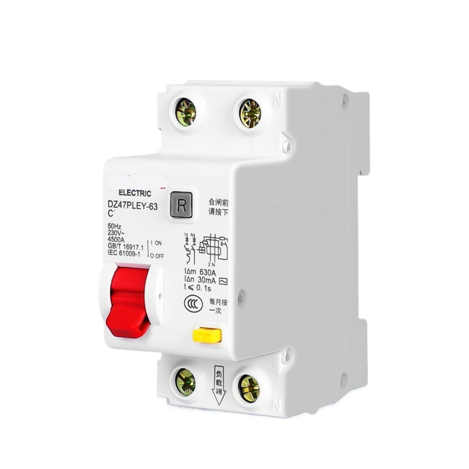 Interruptor DZ47PLEY soluciona problemas de derivación con disyuntor 1P+N 20A 2