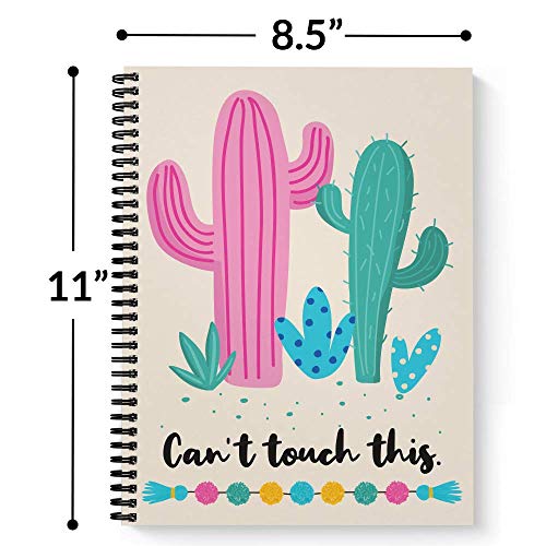 Carnet de notes spirale Cant Touch This de 120 pages lignées format A4 pour le bureau et l'école - 3