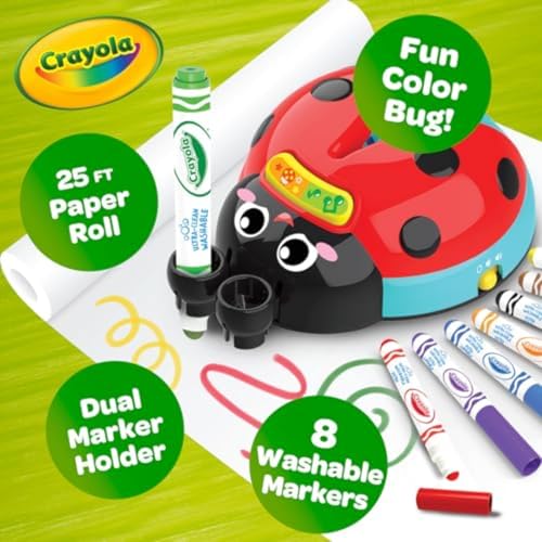 Image of Crayola Musical Color Bug, Toddler Sensory Toy, Ladybug Toy for Kids, Arts & Crafts, Gifts for Toddlers, Ages 2, 3, 4