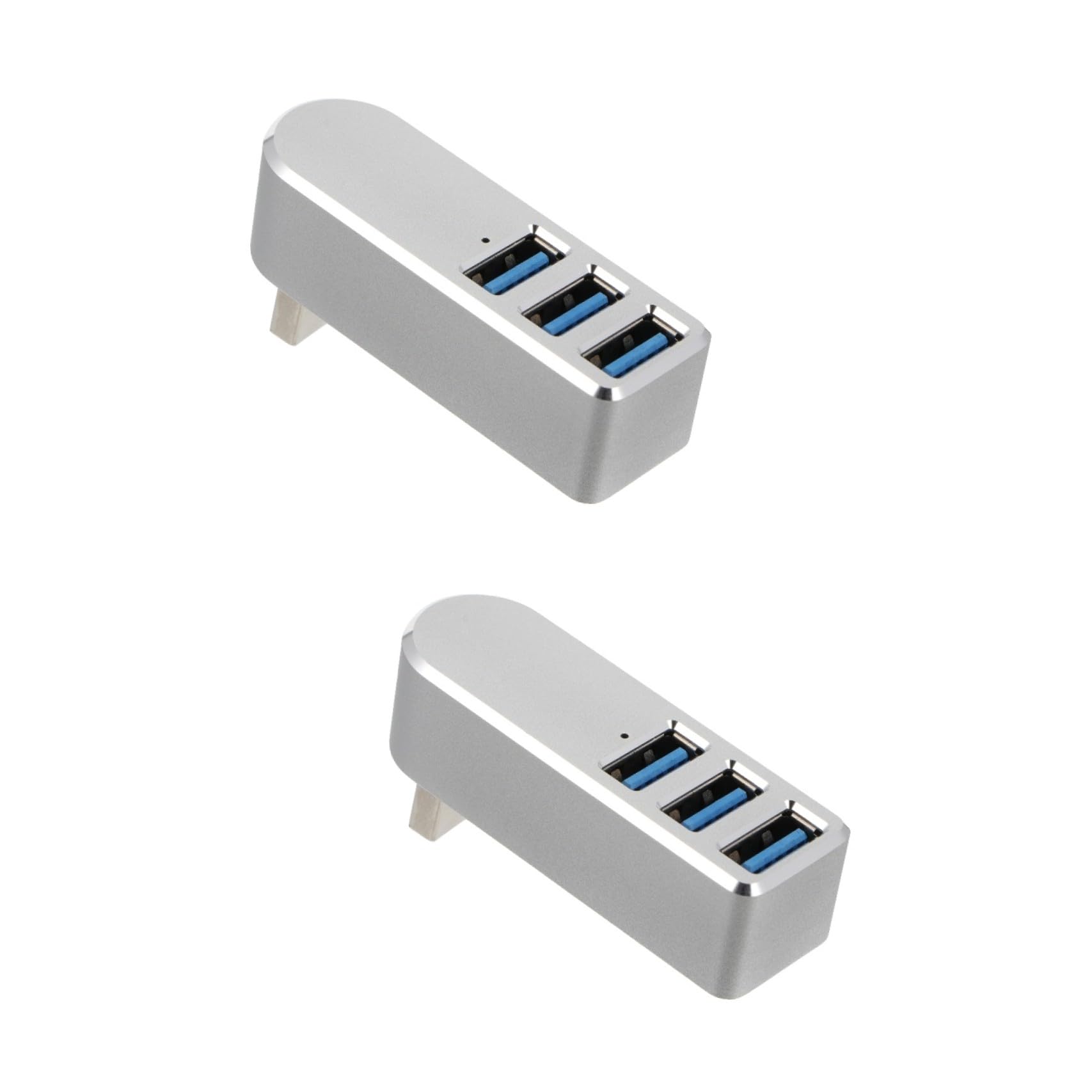 Gatuida 2pezzi Hub Usb Rotante Alluminio Adattatore Multi-port Per Laptop e Dispositivi Porte Usb Per Mouse Tastiera e Fotocamera Design Compatto e Portatile Trasmissione